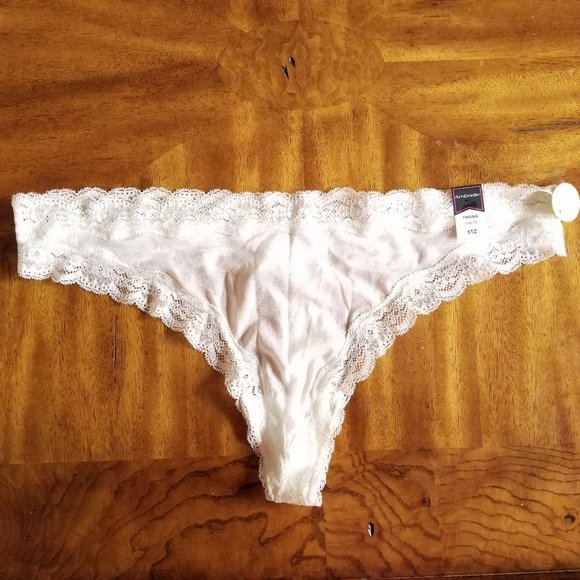 Ambrielle Other - Ivory bridal stretch lace thong panty panties XXL